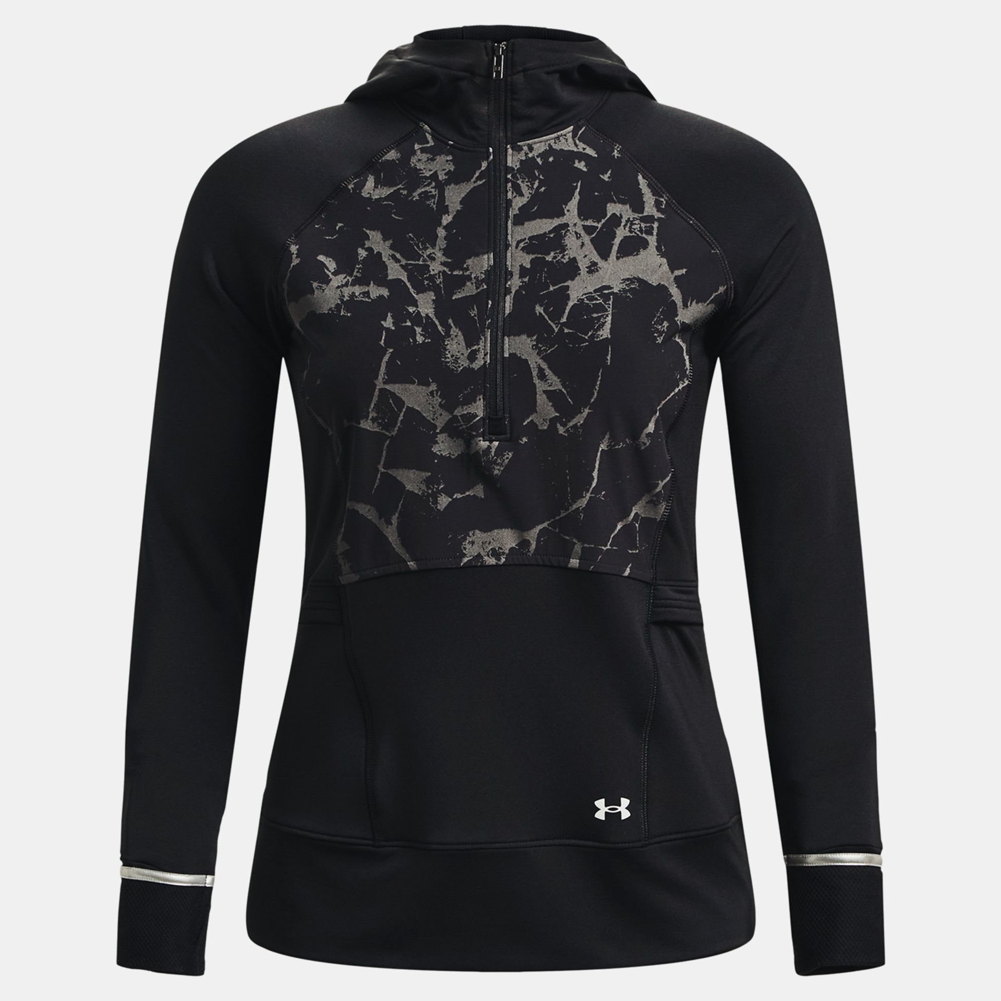 Hanorace & Pulovere -  under armour UA OutRun The Cold Hooded 1/2 Zip
